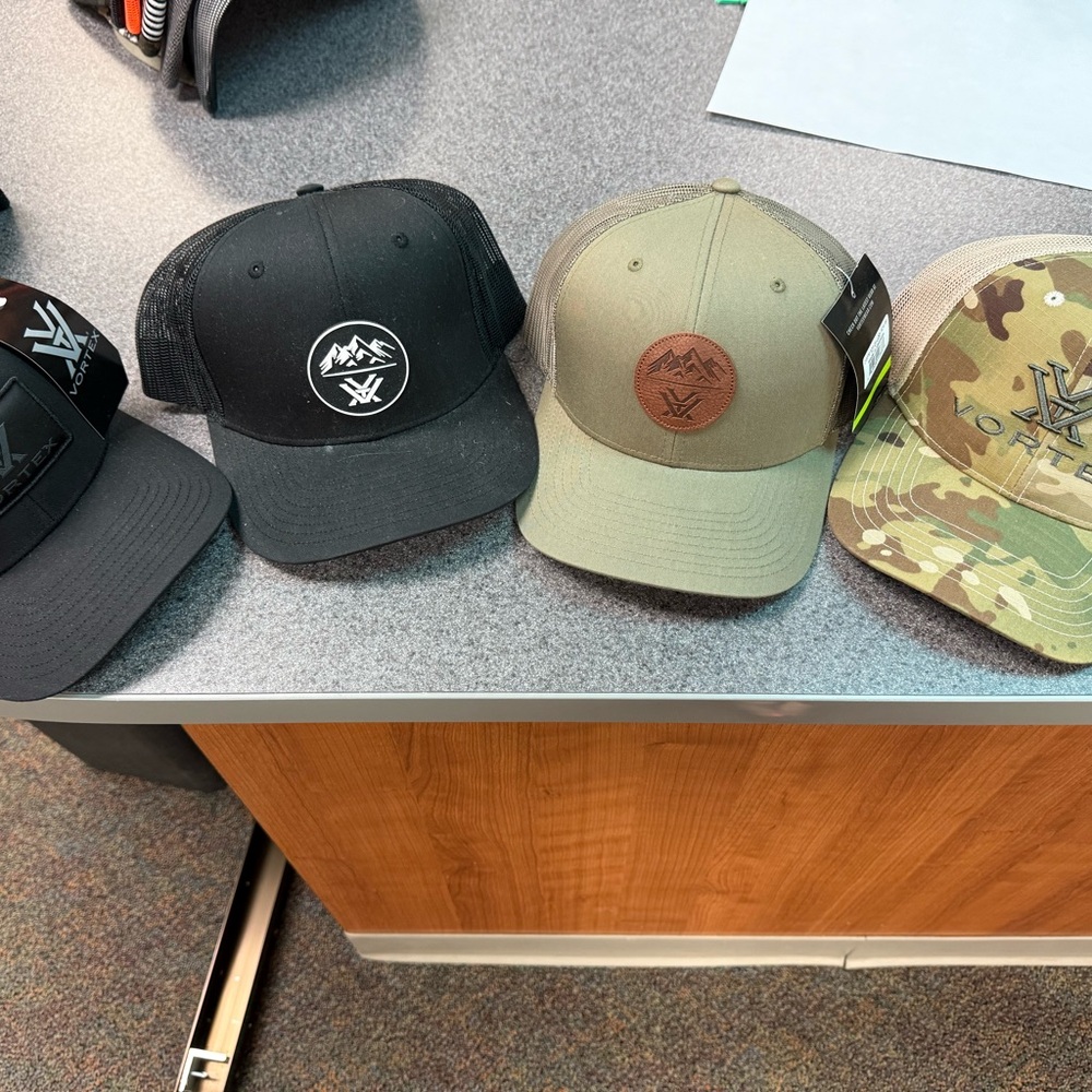 Men's Black and Tan Caps